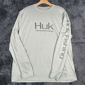 Huk Performance Shirt Men's XL Long Sleeve Green Activewear Fishing Beach Fish
